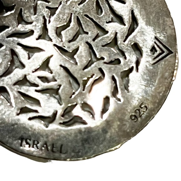 SILPADA Cutout Flower Disk Medallion Pendant Necklace Israel Sterling 925 - Picture 5 of 11